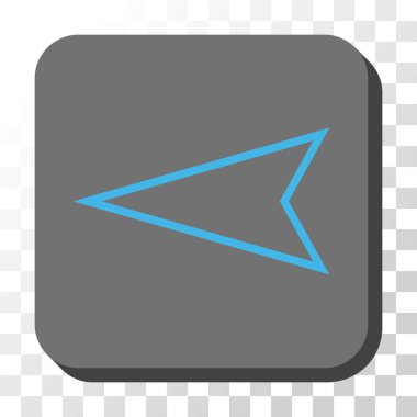 İşaretçi sol yuvarlak kare vektör düğmesi