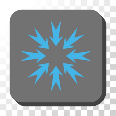 Basınç okları yuvarlak kare vektör düğmesi