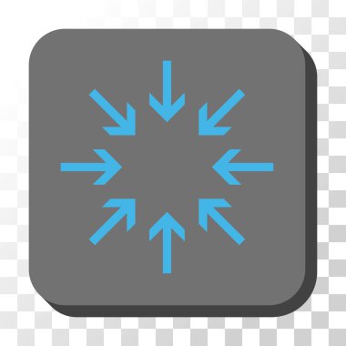 Basınç okları yuvarlak kare vektör düğmesi