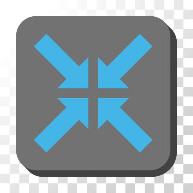 Basınç okları yuvarlak kare vektör düğmesi