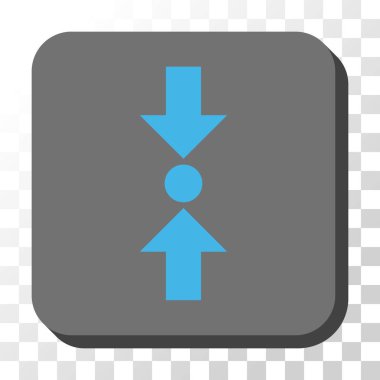 Dikey yuvarlak kare vektör düğmesini basınç