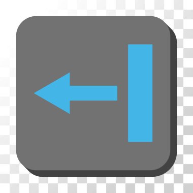 Sol yuvarlak kare vektör düğmesini çekin