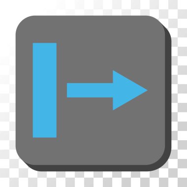 Doğru yuvarlatılmış kare vektör düğmesini çekin