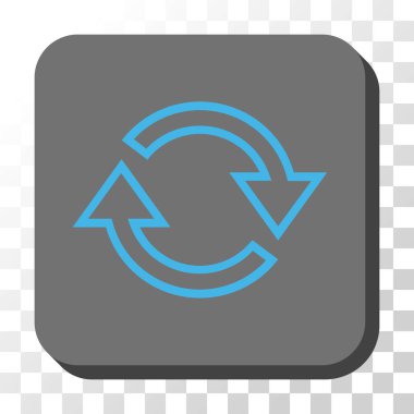 Yenile okları yuvarlatılmış kare vektör düğmesi