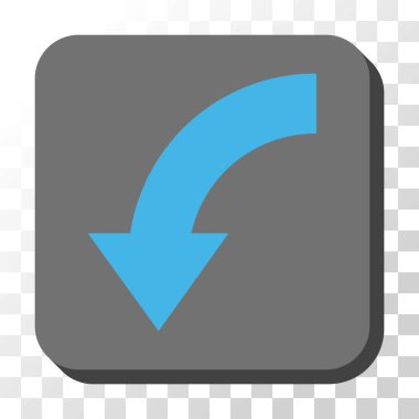 Yuvarlatılmış Kare vektör düğmesini basılı döndürmek