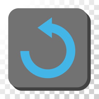 Sol yuvarlak kare vektör düğmeyi döndürmek