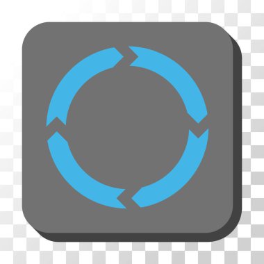 Yönü yuvarlatılmış kare vektör düğmesi