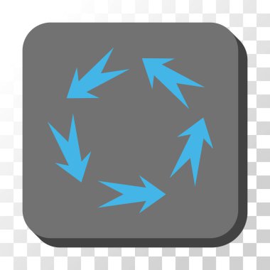 Yönü yuvarlatılmış kare vektör düğmesi