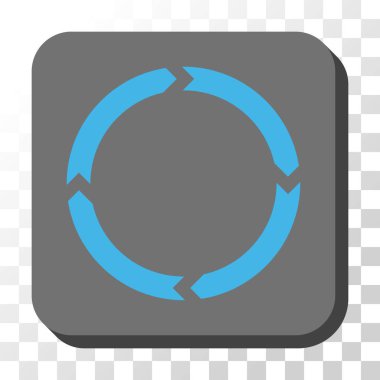 Yönü yuvarlatılmış kare vektör düğmesi