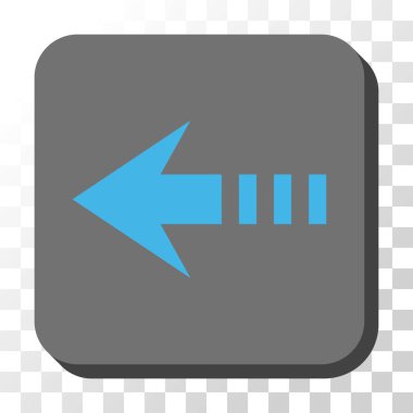 Sol yuvarlak kare vektör düğme göndermek