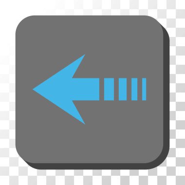 Sol yuvarlak kare vektör düğme göndermek