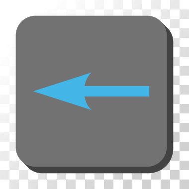 Keskin ok sol düğme kare vektör yuvarlak