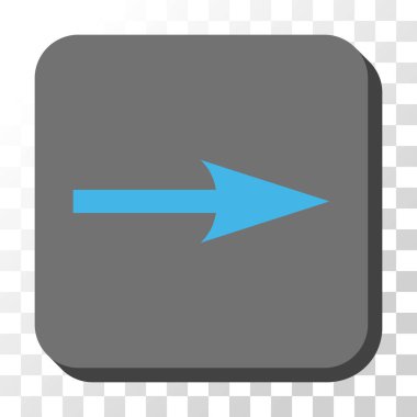 Keskin ok sağ yuvarlak kare vektör düğmesi