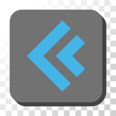 Sola kaydırma yuvarlak kare vektör düğmesi