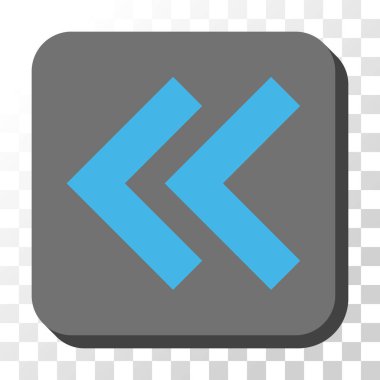 Sola kaydırma yuvarlak kare vektör düğmesi