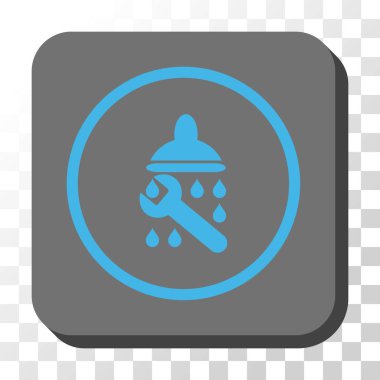 Duş sıhhi tesisat yuvarlak kare vektör düğmesi