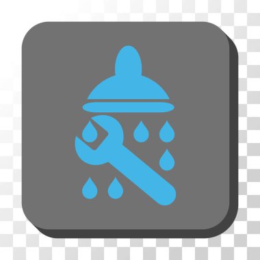 Duş sıhhi tesisat yuvarlak kare vektör düğmesi