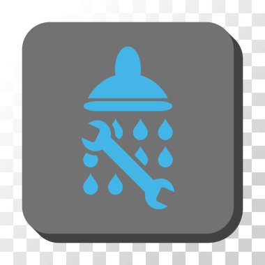 Duş sıhhi tesisat yuvarlak kare vektör düğmesi