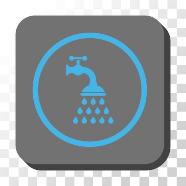 Duş musluk yuvarlak kare vektör düğmesi