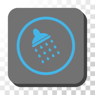 Duş yuvarlatılmış kare vektör düğmesi