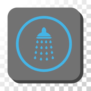 Duş yuvarlatılmış kare vektör düğmesi