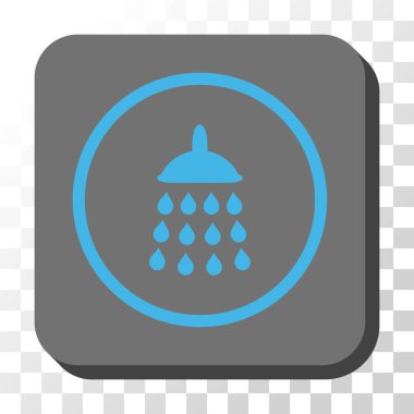 Duş yuvarlatılmış kare vektör düğmesi