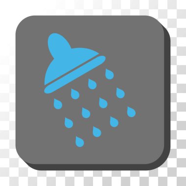 Duş yuvarlatılmış kare vektör düğmesi