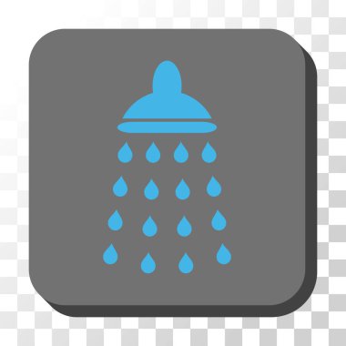 Duş yuvarlatılmış kare vektör düğmesi