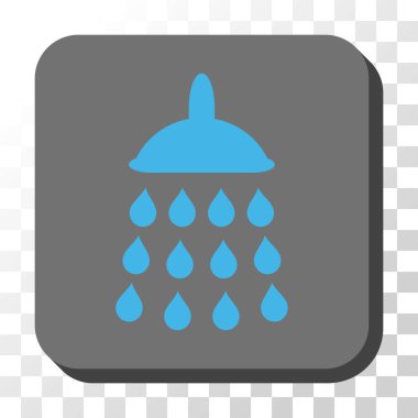 Duş yuvarlatılmış kare vektör düğmesi