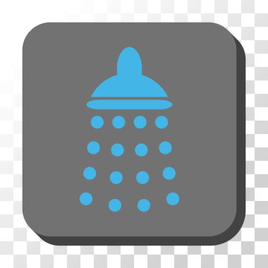 Duş yuvarlatılmış kare vektör düğmesi