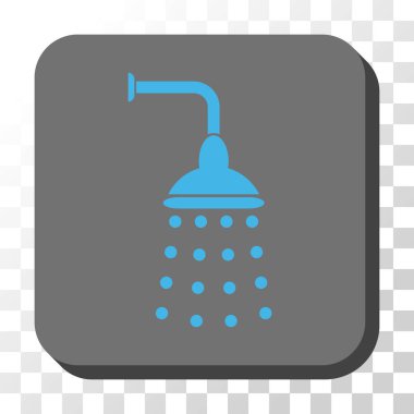 Duş yuvarlatılmış kare vektör düğmesi