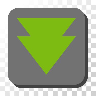 Yuvarlatılmış Kare vektör aşağı taşı düğmesini