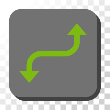 Tam tersi yuvarlatılmış kare vektör okunu kavisli