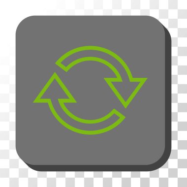 Yenile okları yuvarlatılmış kare vektör düğmesi