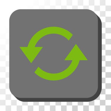 Yenile okları yuvarlatılmış kare vektör düğmesi