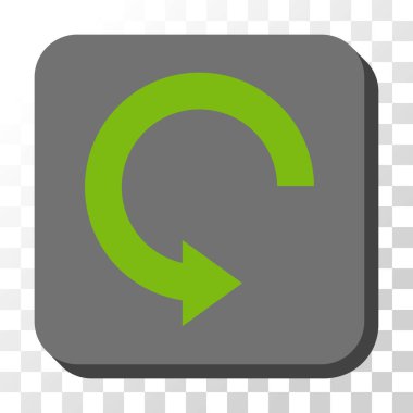 Doğru yuvarlatılmış kare vektör düğmeyi döndürmek