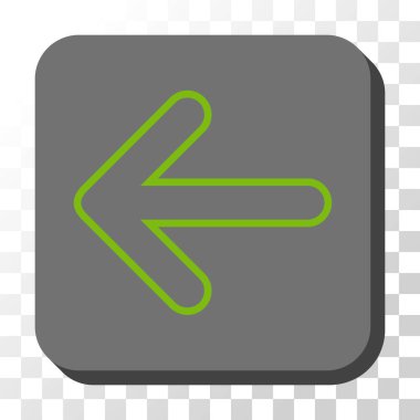 Yuvarlak ok sol düğme kare vektör yuvarlak