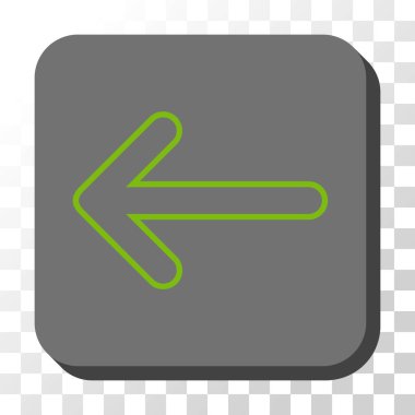 Yuvarlak ok sol düğme kare vektör yuvarlak