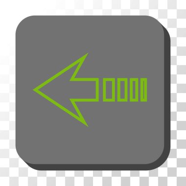 Sol yuvarlak kare vektör düğme göndermek