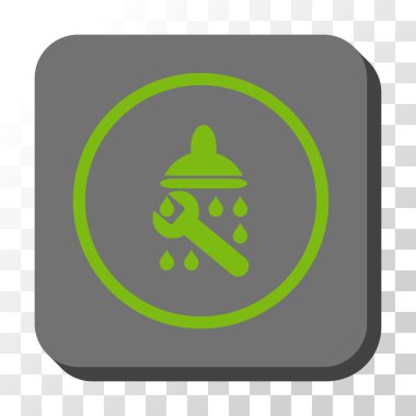 Duş sıhhi tesisat yuvarlak kare vektör düğmesi