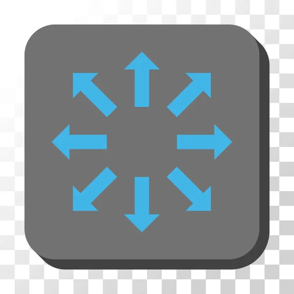 Exploser les flèches arrondies bouton vectoriel carré — Image vectorielle