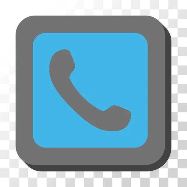 Telefoon afgerond vierkant Vector knop — Stockvector