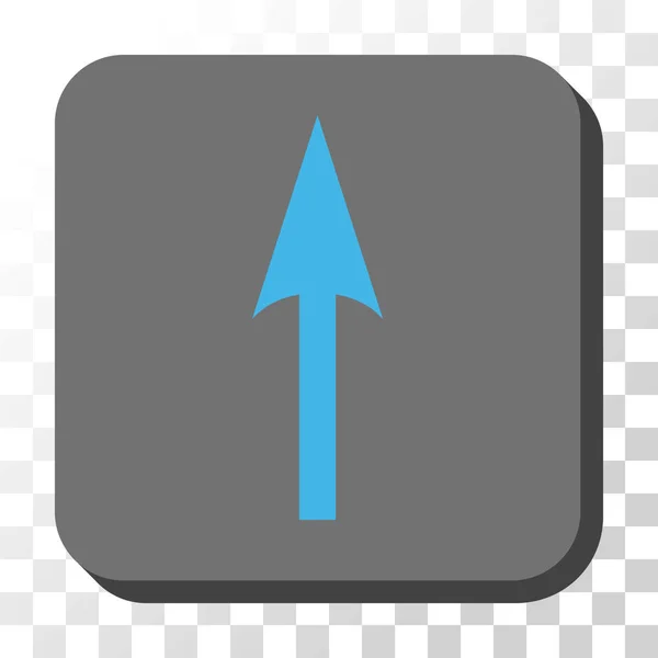 Flecha aguda hacia arriba redondeado cuadrado botón vectorial — Vector de stock