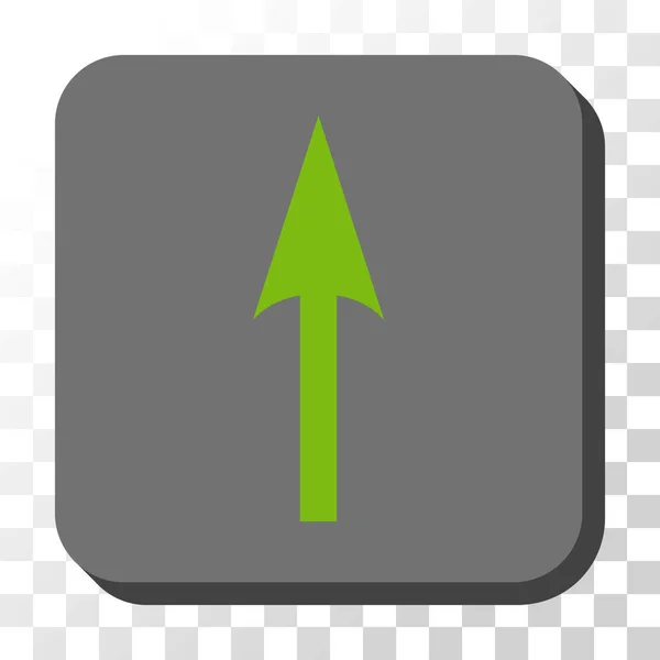 Flecha aguda hacia arriba redondeado cuadrado botón vectorial — Archivo Imágenes Vectoriales