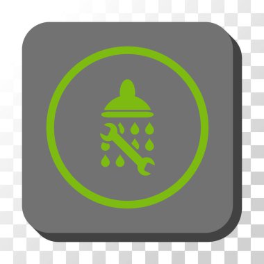 Duş sıhhi tesisat yuvarlak kare vektör düğmesi