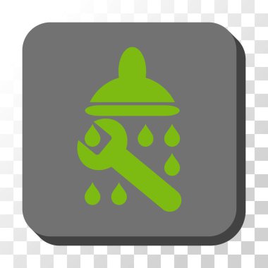 Duş sıhhi tesisat yuvarlak kare vektör düğmesi