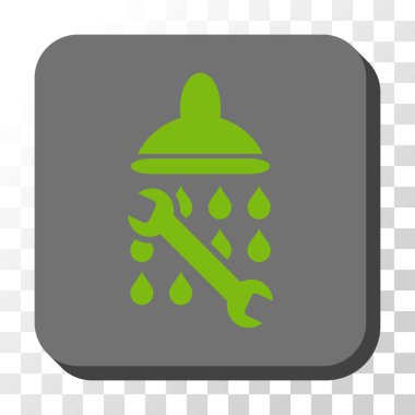 Duş sıhhi tesisat yuvarlak kare vektör düğmesi