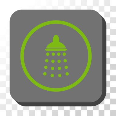 Duş yuvarlatılmış kare vektör düğmesi