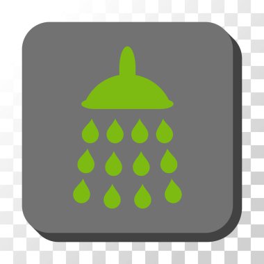 Duş yuvarlatılmış kare vektör düğmesi