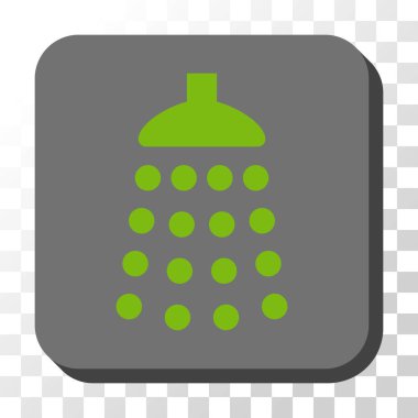 Duş yuvarlatılmış kare vektör düğmesi